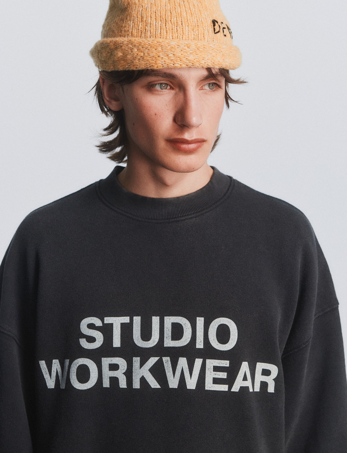Lawndale Crewneck - Washed Black detail