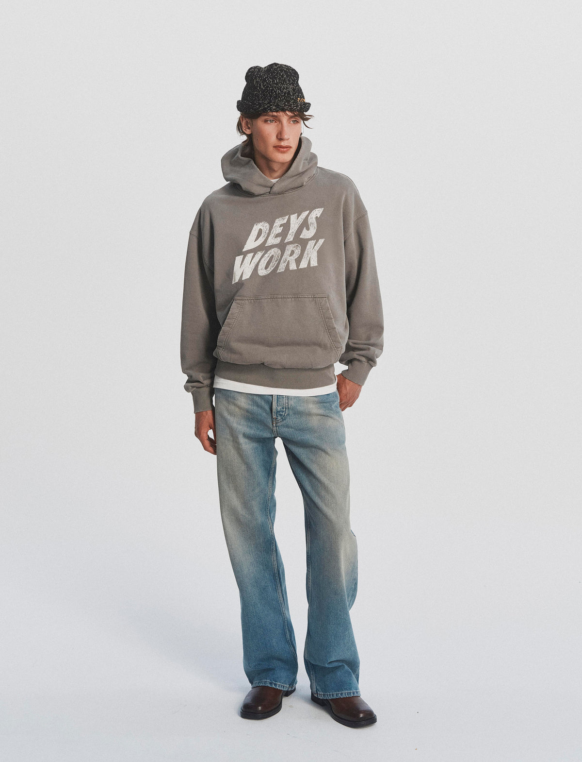 Moreno Hoodie - Washed Grey — view 1