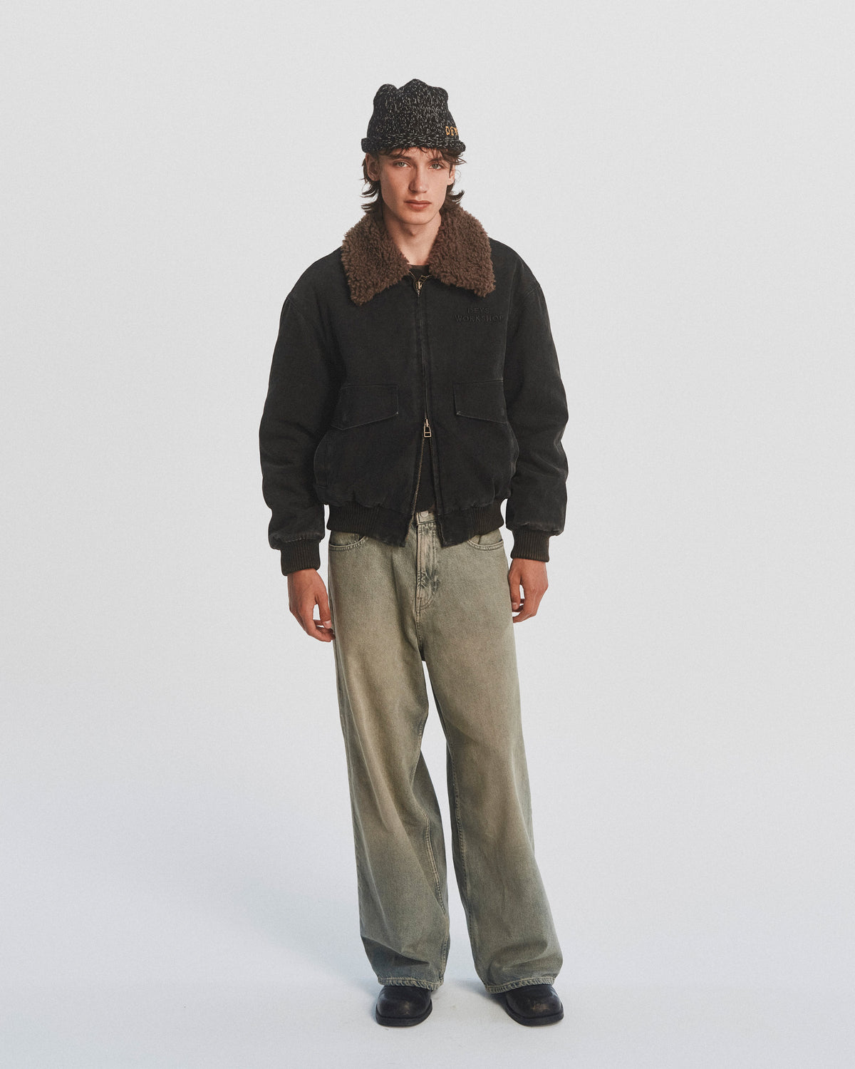 Anaheim Bomber Jacket - Washed Black — view 1