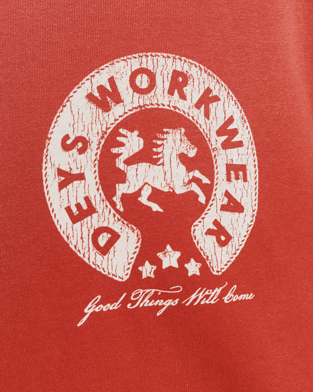 Brentwood Tee - Washed Red detail