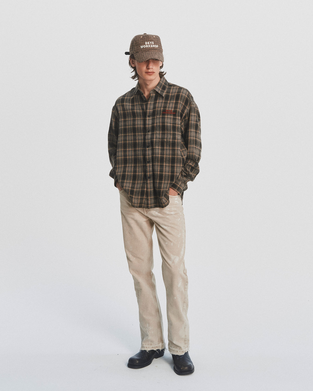 Colton Flannel - Grey Check — view 1