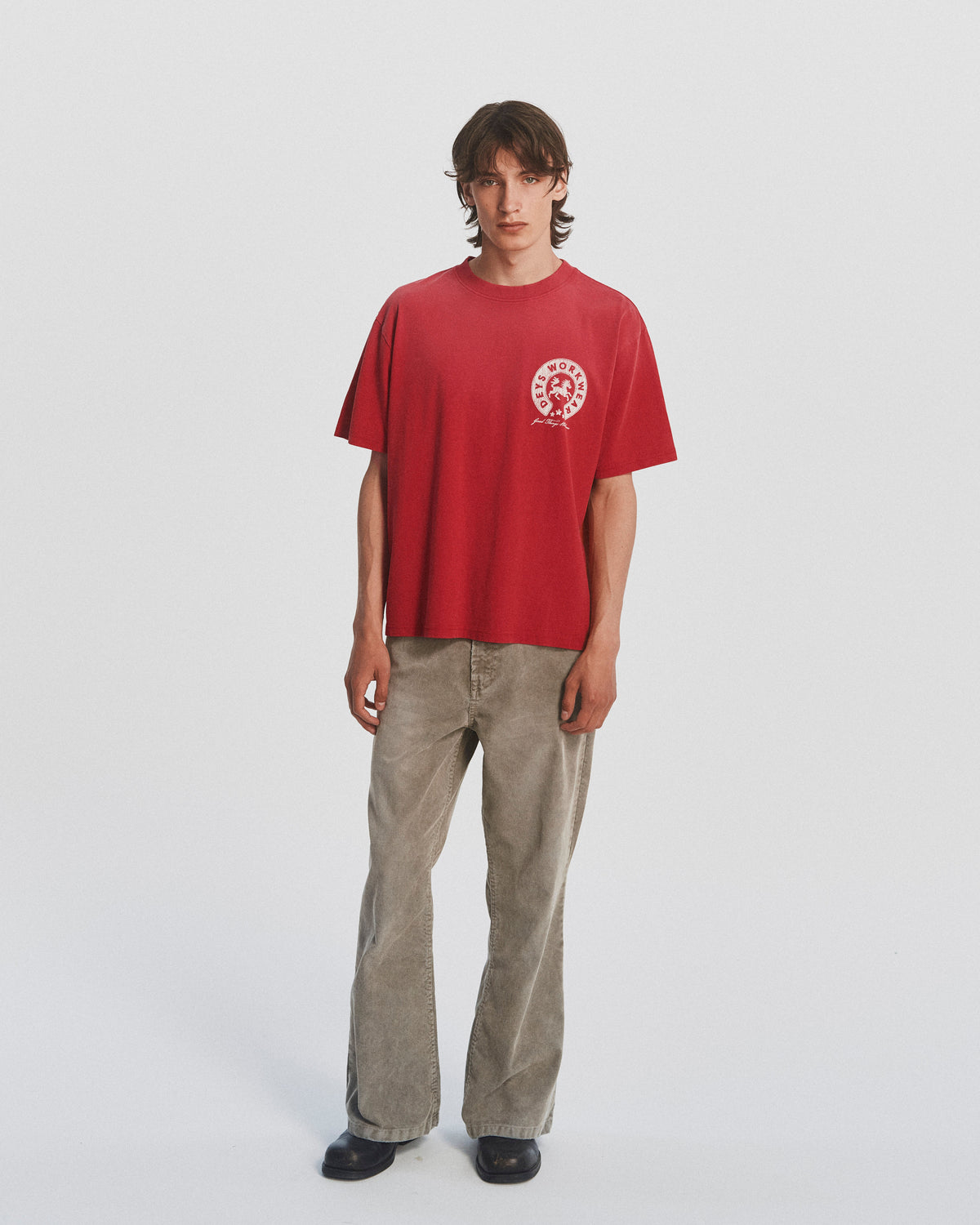 Brentwood Tee - Washed Red — view 1