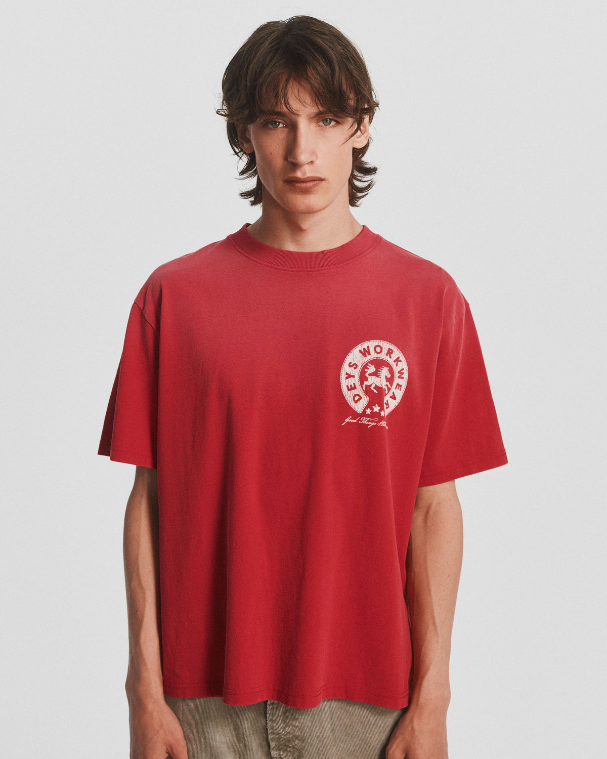 Brentwood Tee - Washed Red — view 3