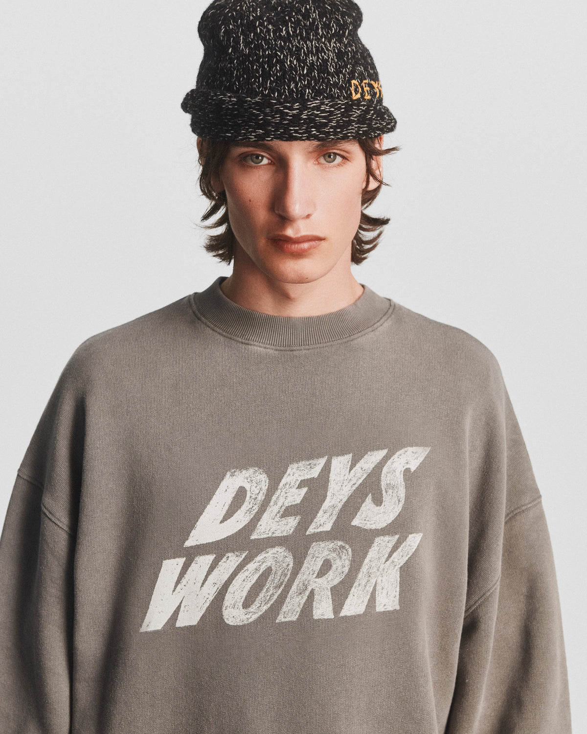 Moreno Crewneck - Washed Grey — view 3