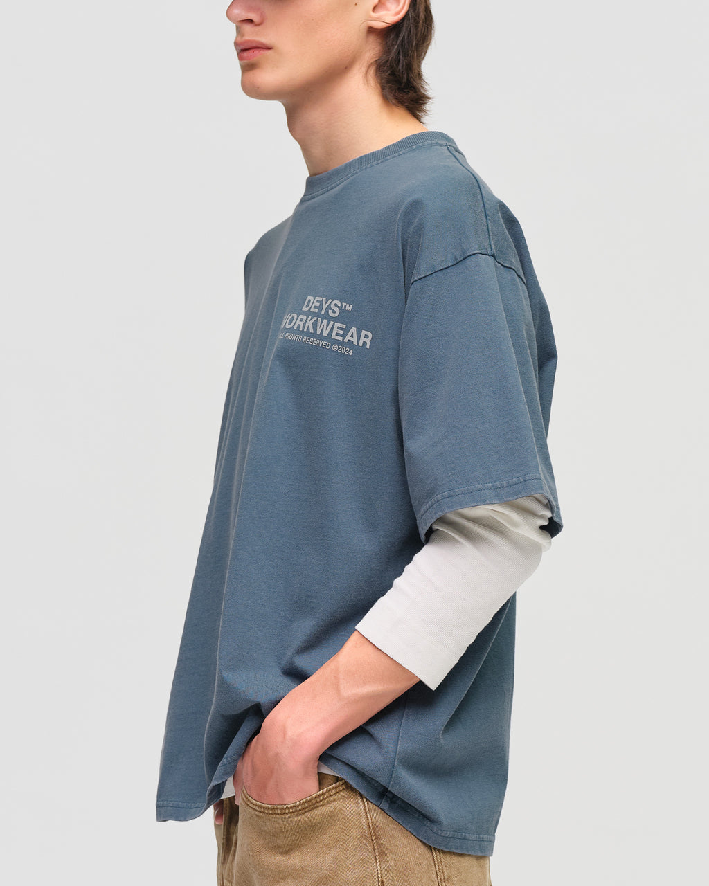 Hillside Tee - Washed Blue