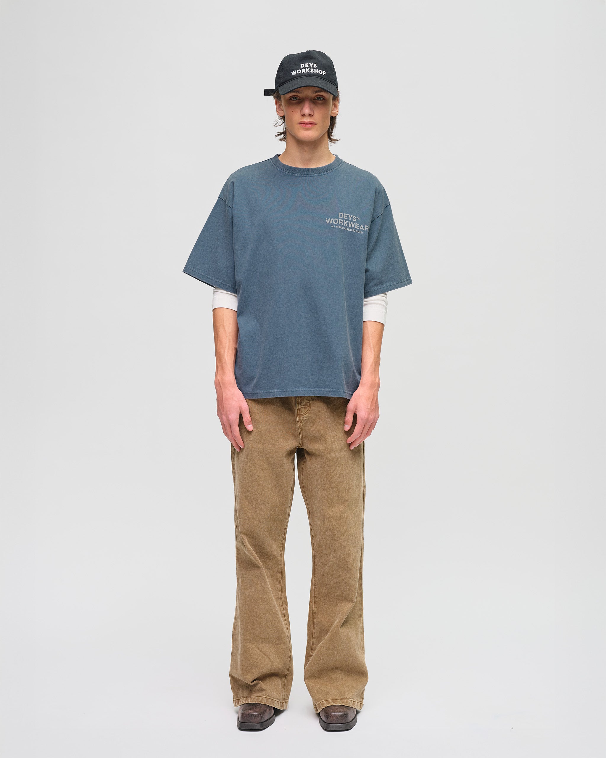 Hillside Tee - Washed Blue