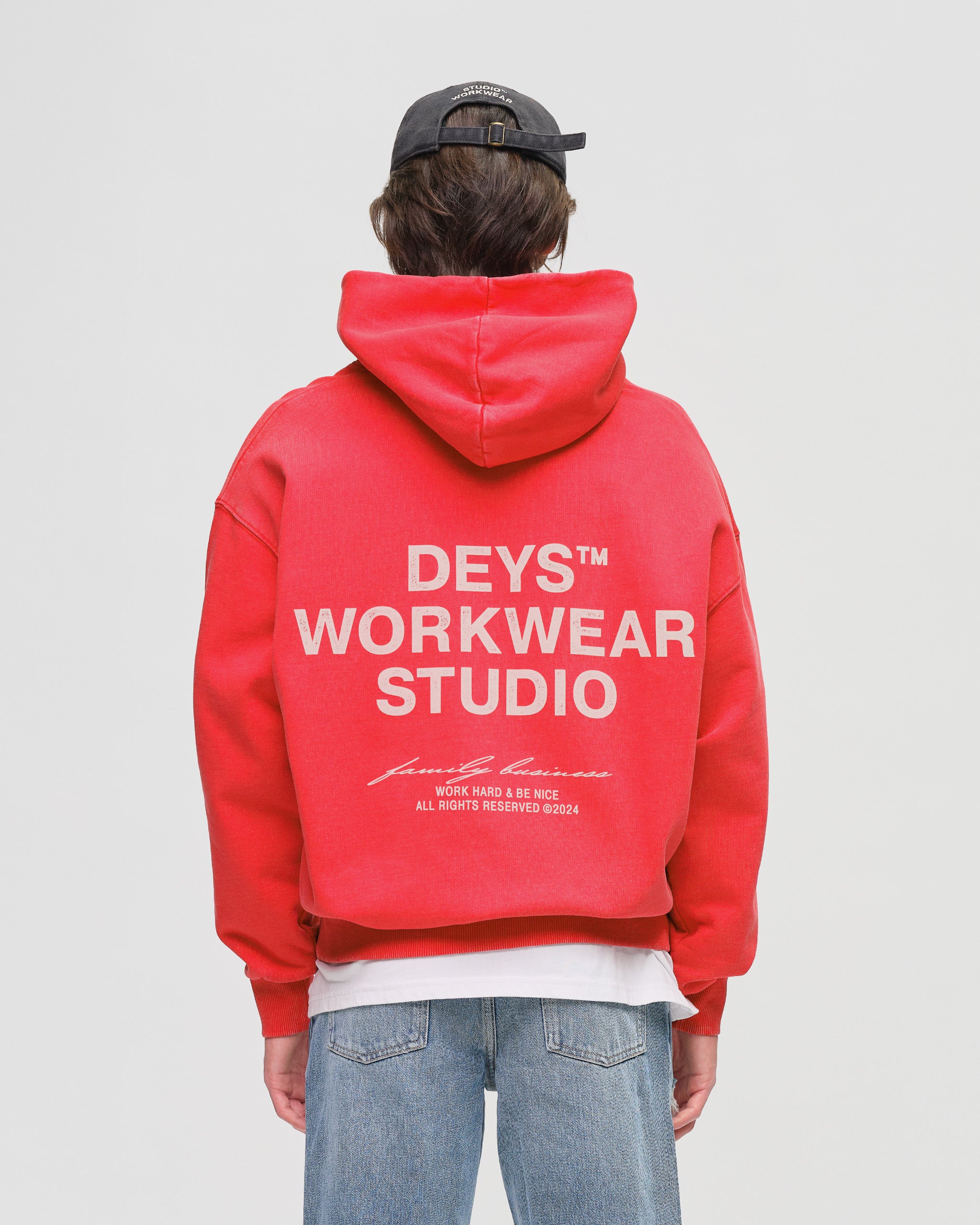 Hillside Hoodie - Washed Red