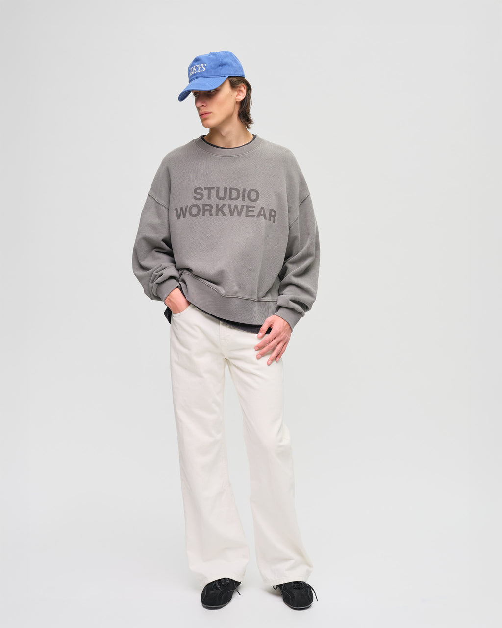 Lawndale Crewneck - Washed Grey