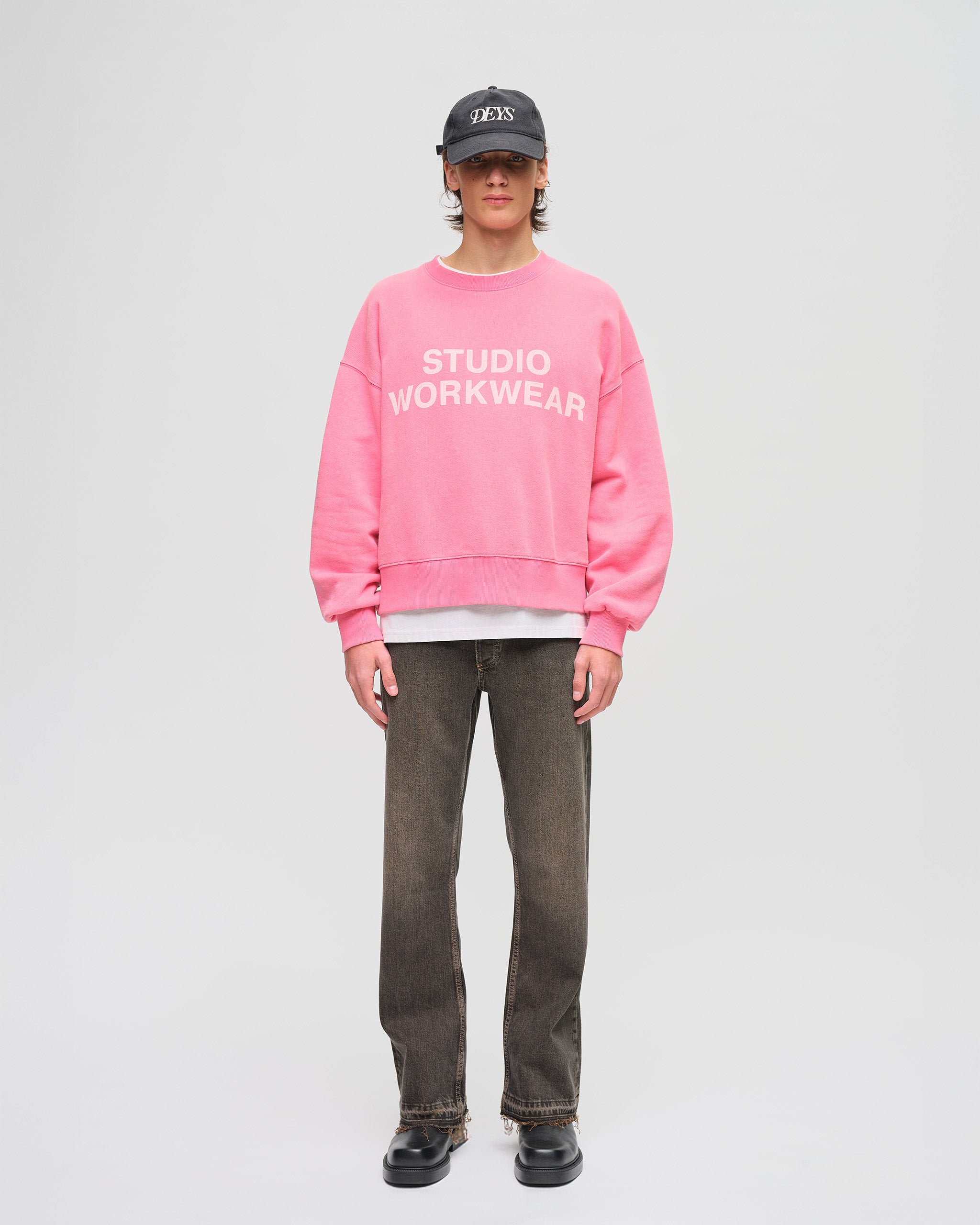 Lawndale Crewneck - Washed Pink
