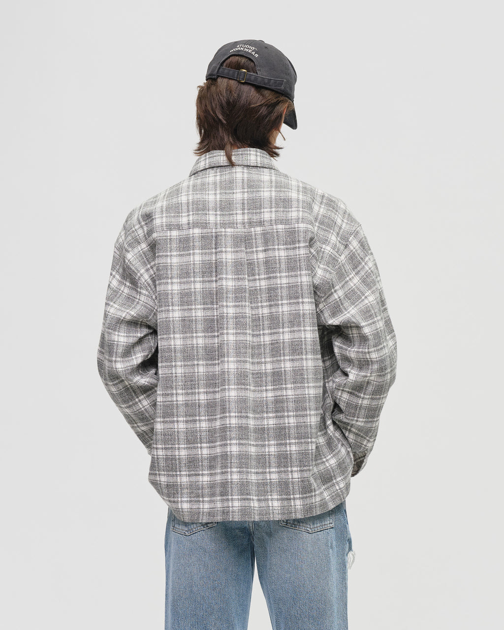 Bellflower Spring Flannel - Charcoal Check