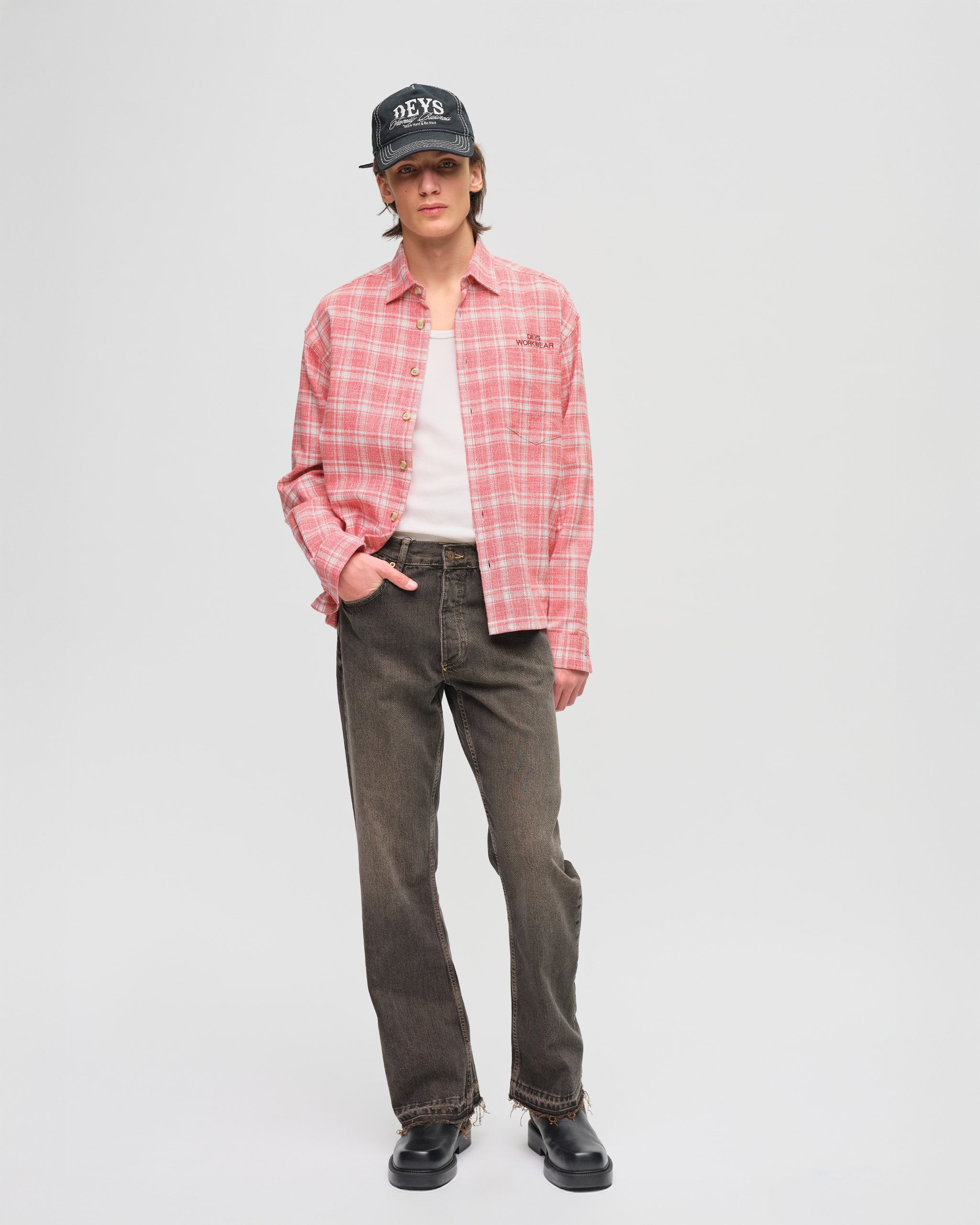 Bellflower Spring Flannel - Red Check