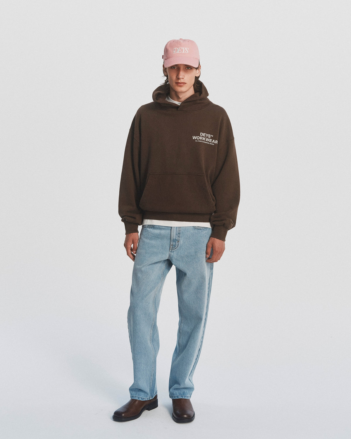 Hillside Hoodie - Washed Brown — view 1