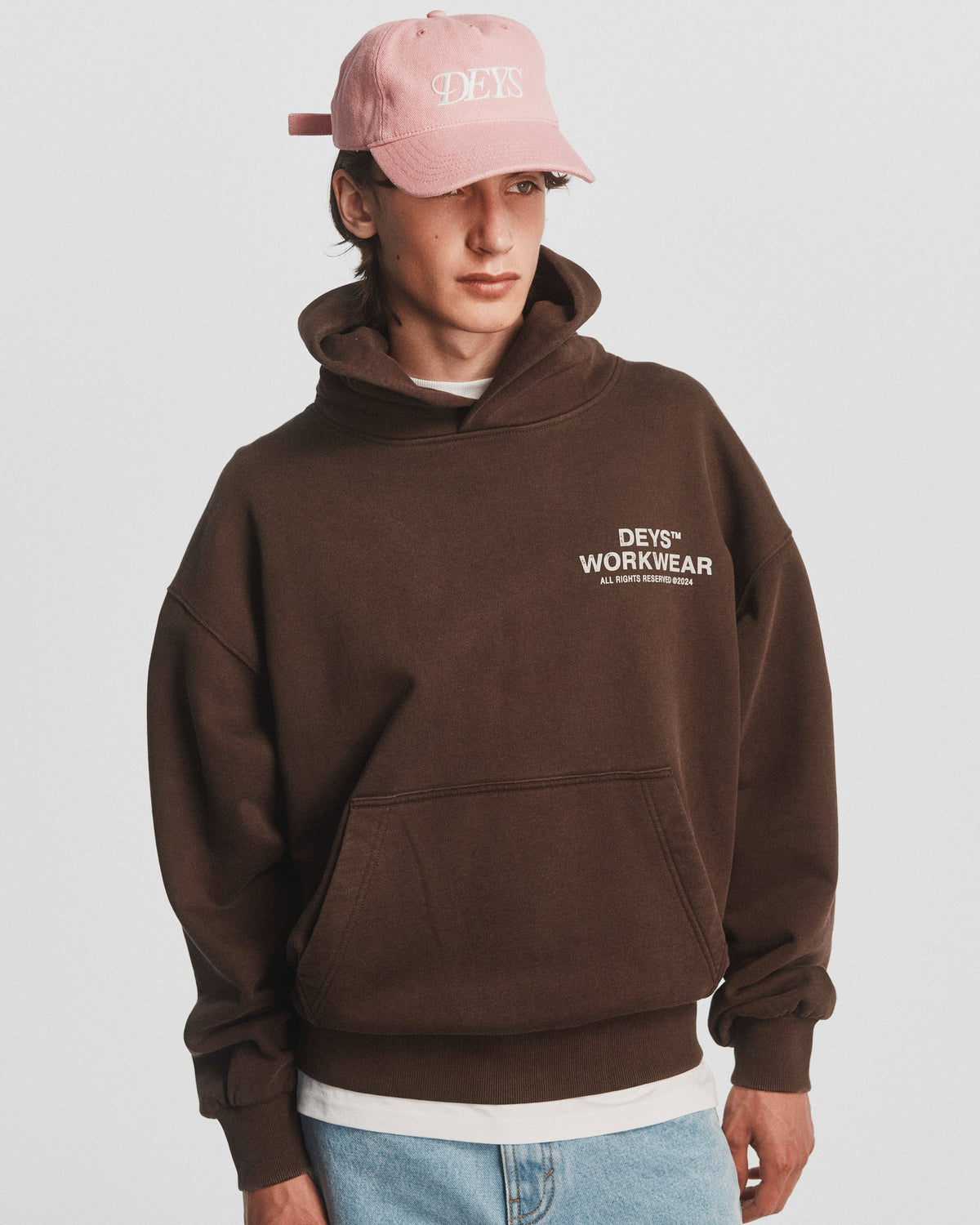 Hillside Hoodie - Washed Brown — view 4