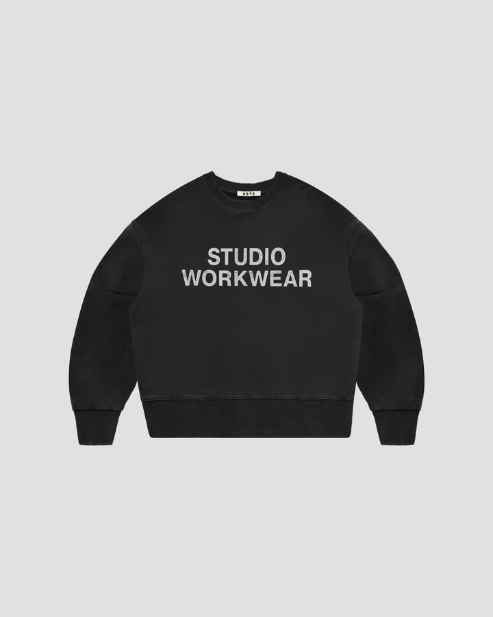 Lawndale Crewneck - Washed Black