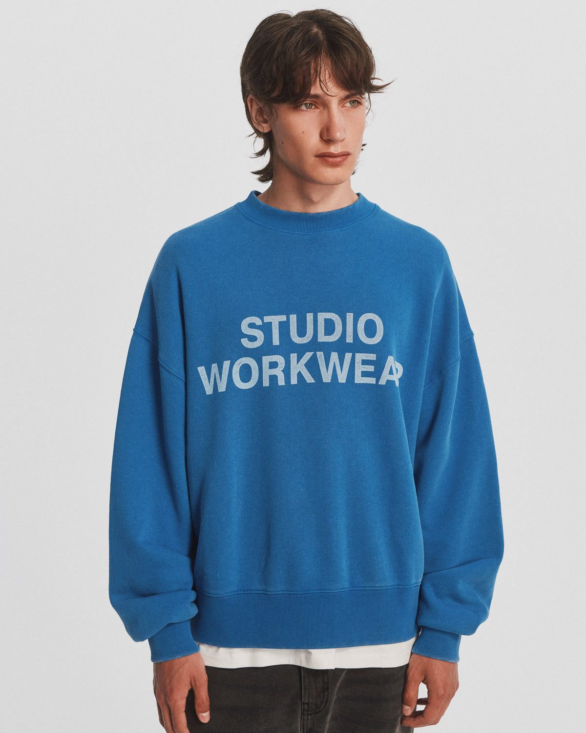 Lawndale Crewneck - Washed Blue — view 4