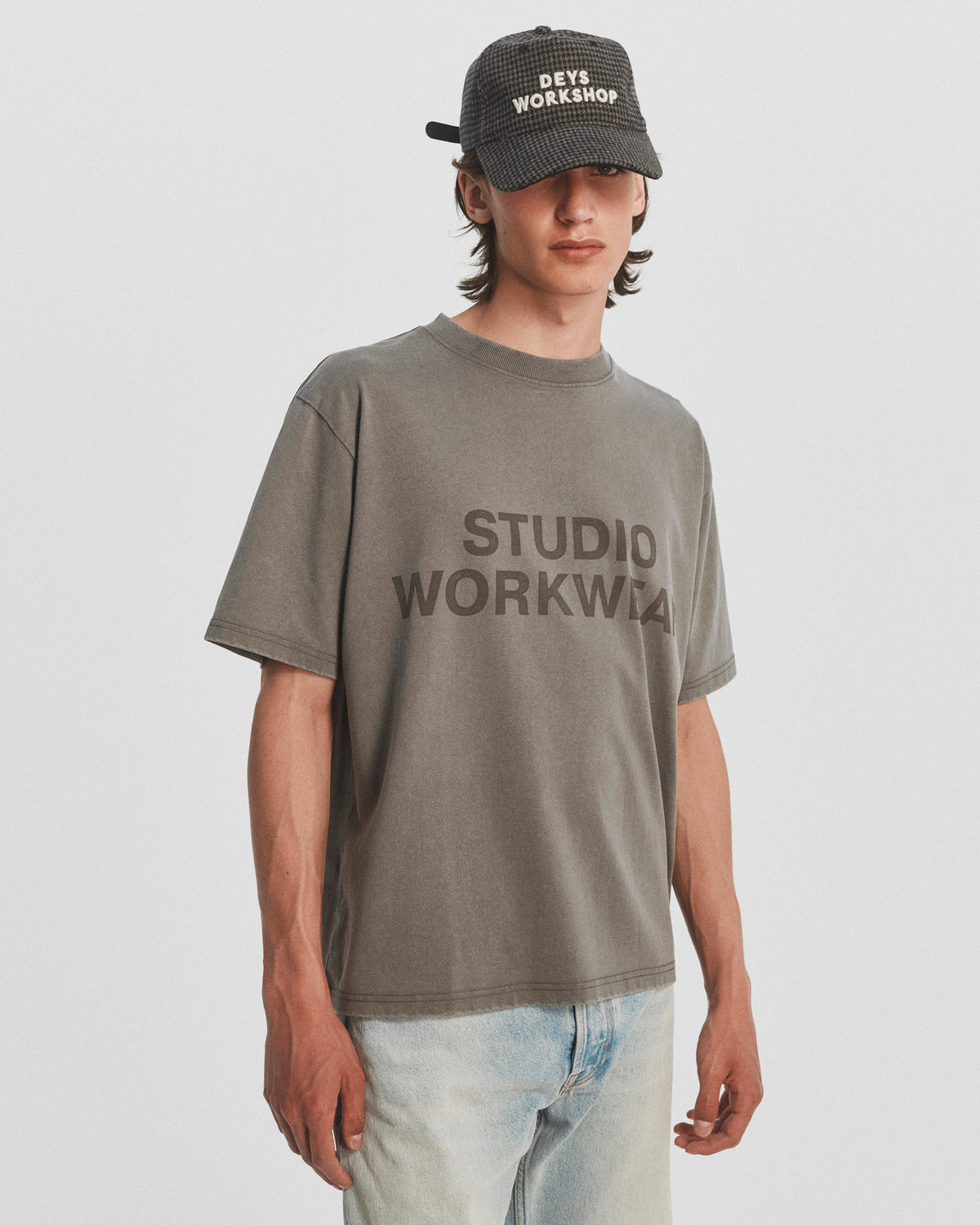 Lawndale Tee - Washed Grey — view 3