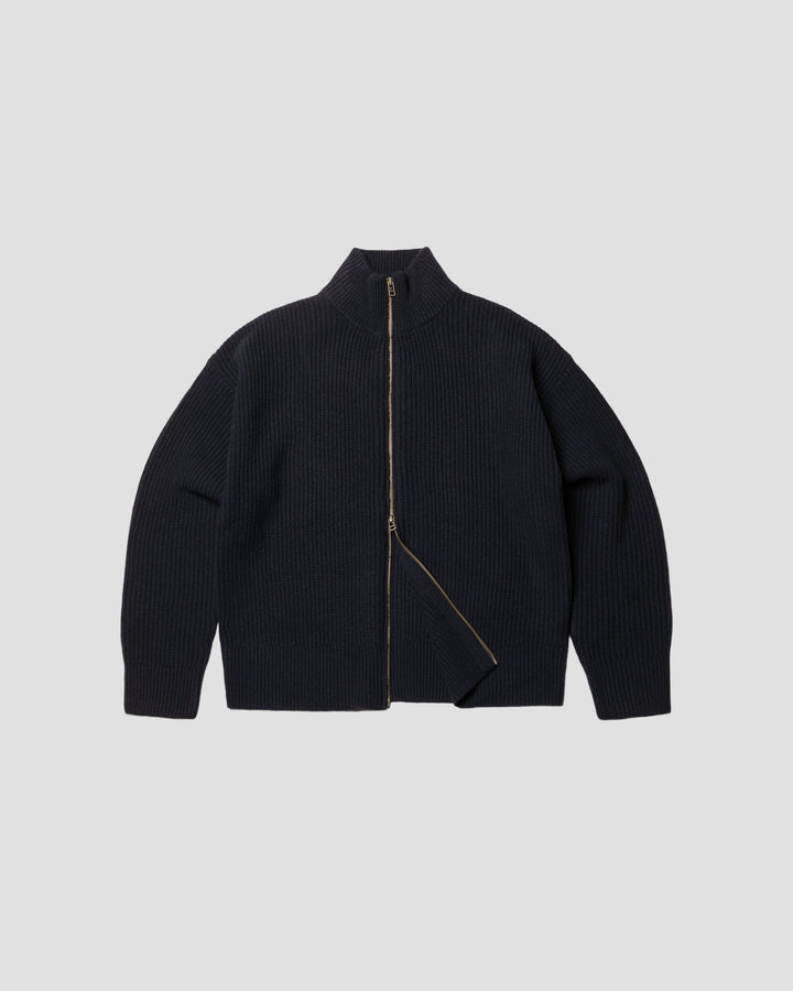 Montebello Wool Zip-through - Black