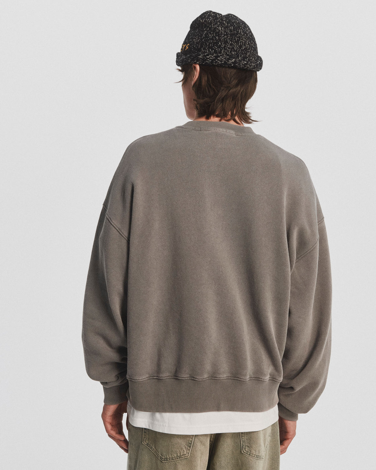 Moreno Crewneck - Washed Grey — view 4