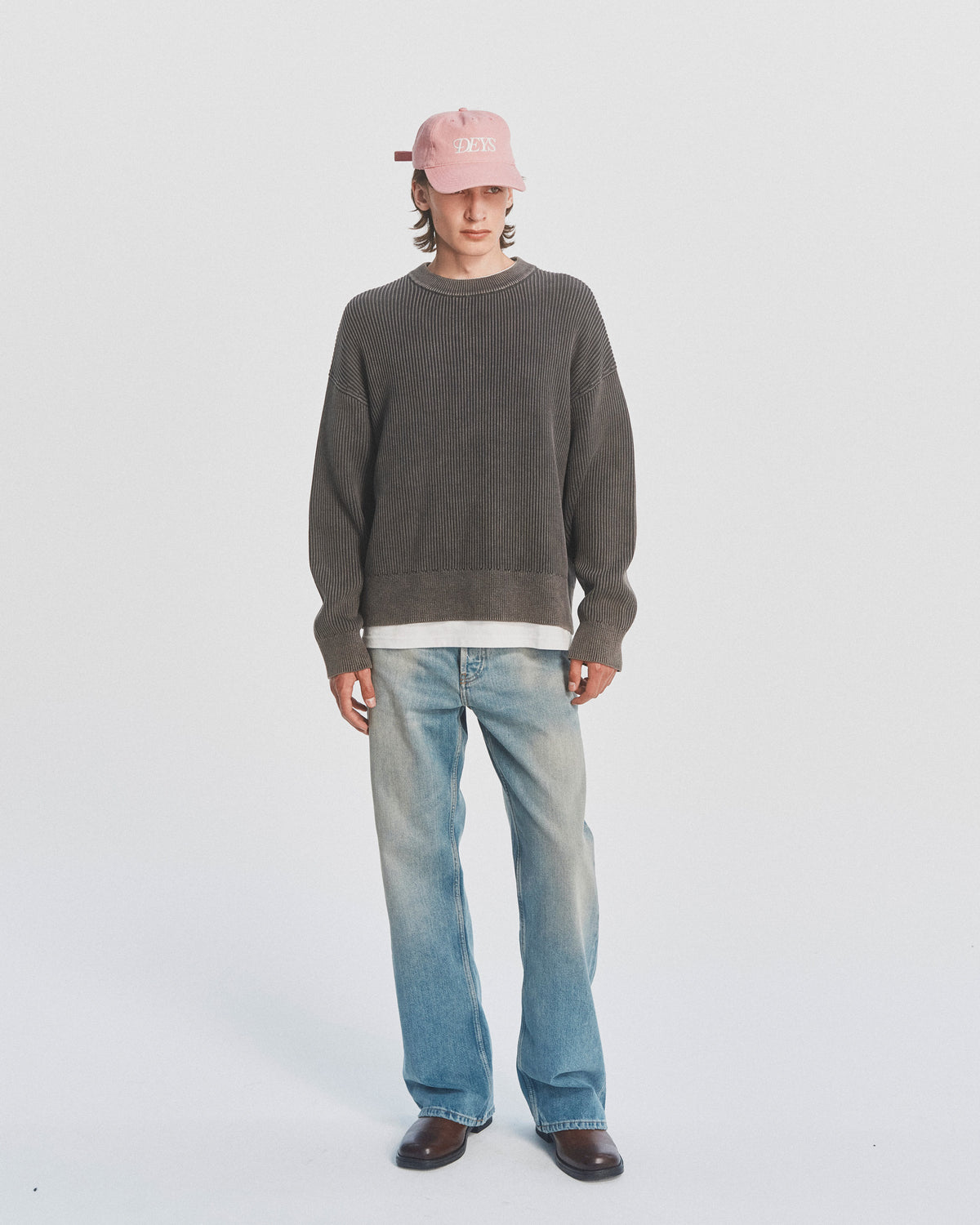 Pasadena Crewneck - Washed Black — view 1