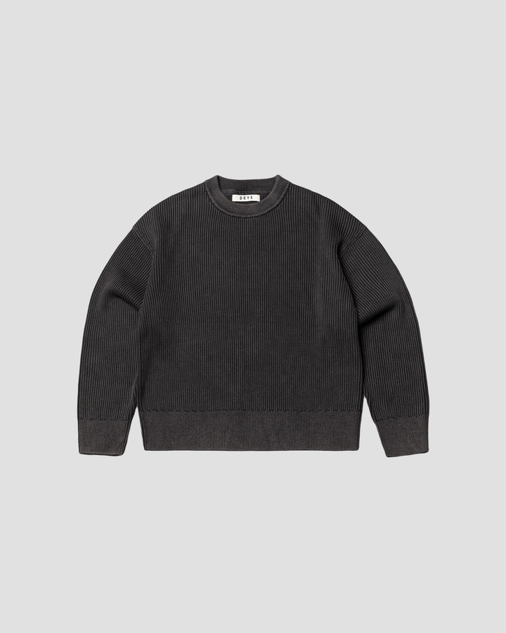 Pasadena Crewneck - Washed Black
