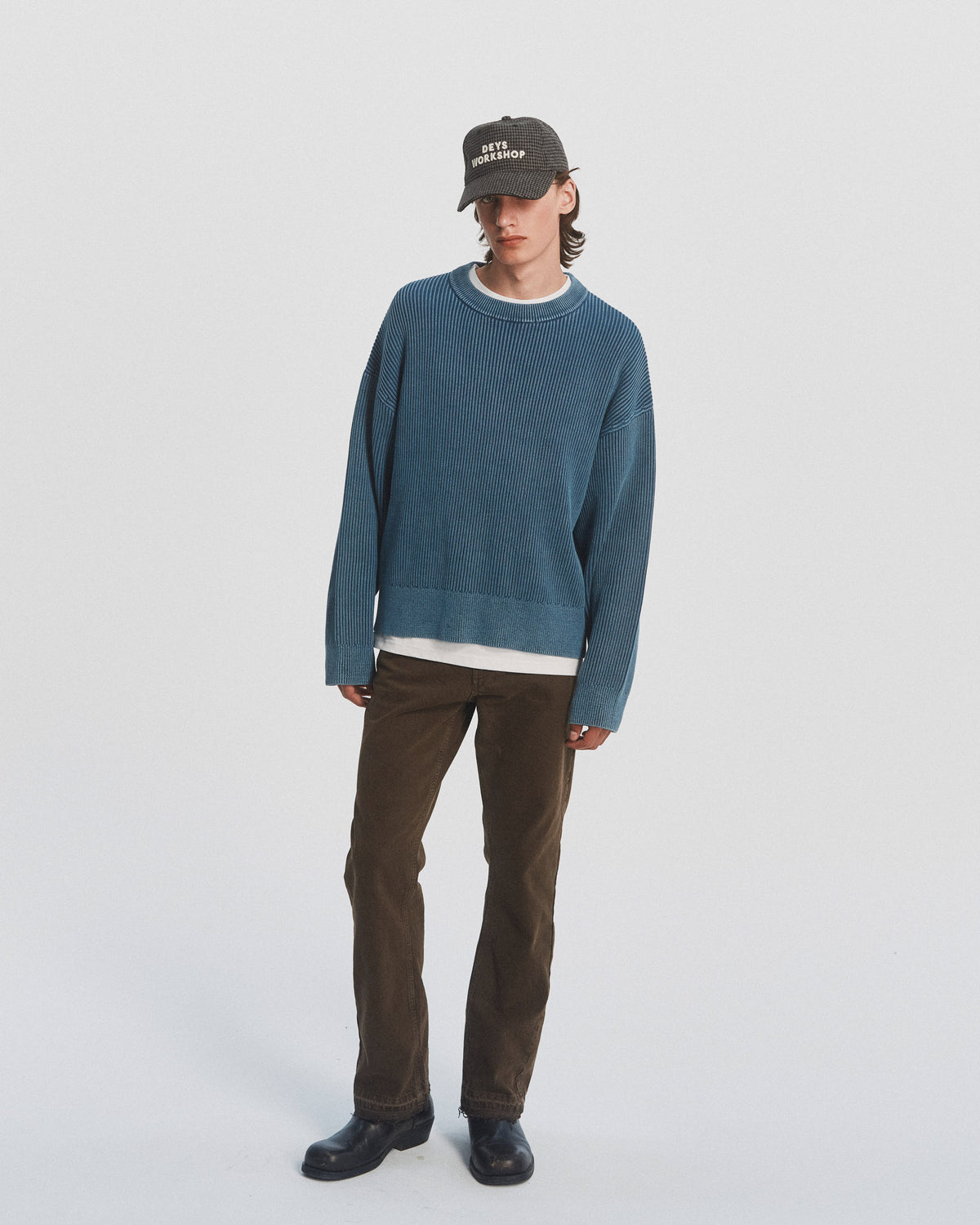 Pasadena Crewneck - Washed Blue — view 1