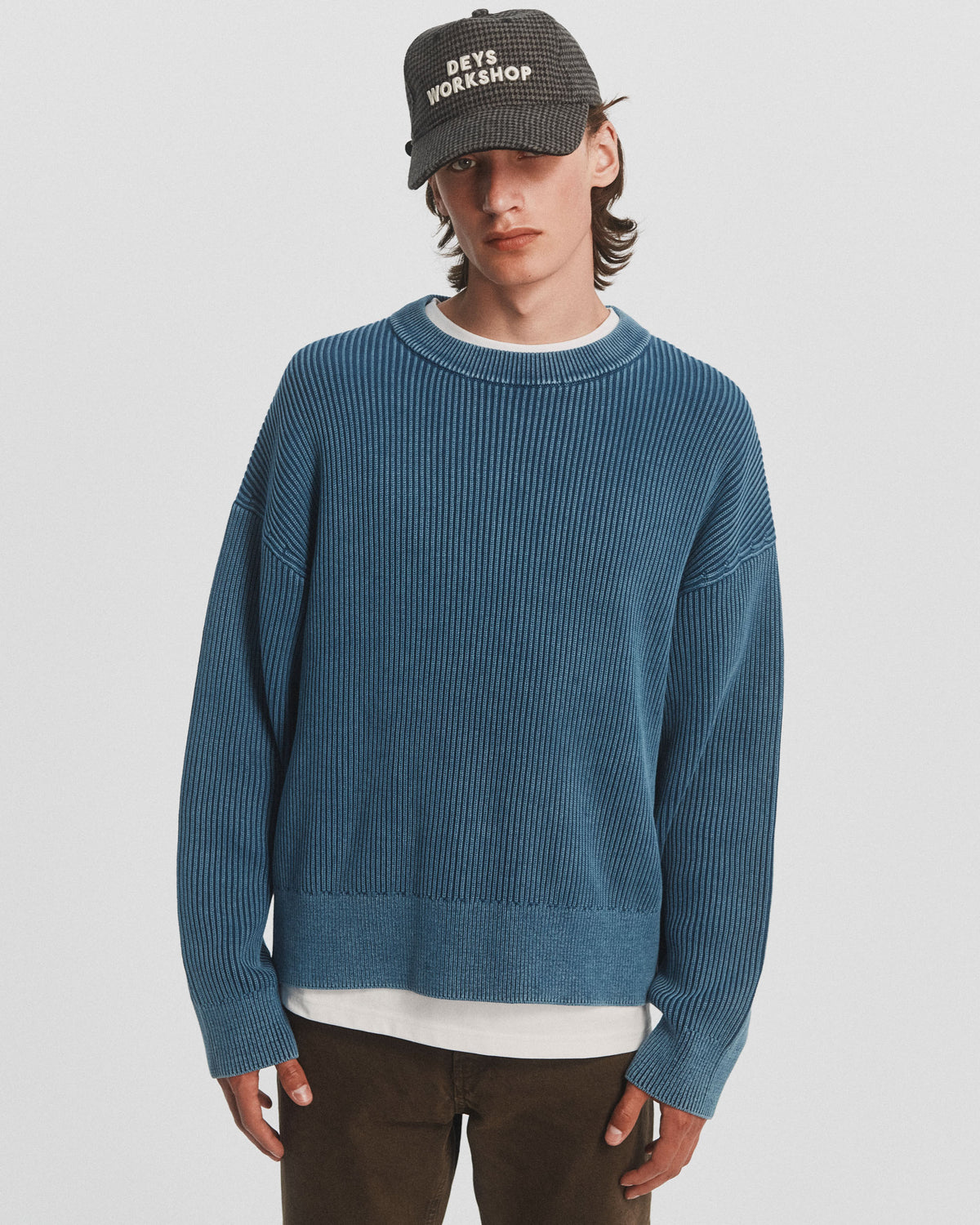 Pasadena Crewneck - Washed Blue — view 4
