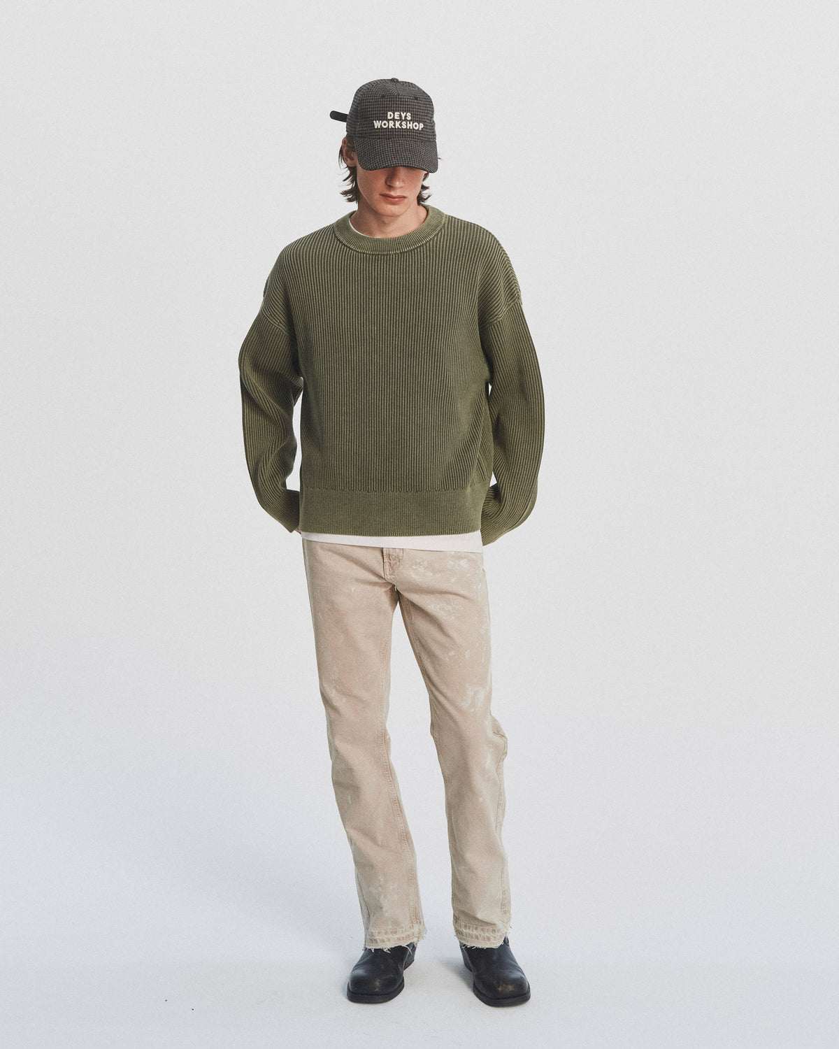 Pasadena Crewneck - Washed Green — view 1