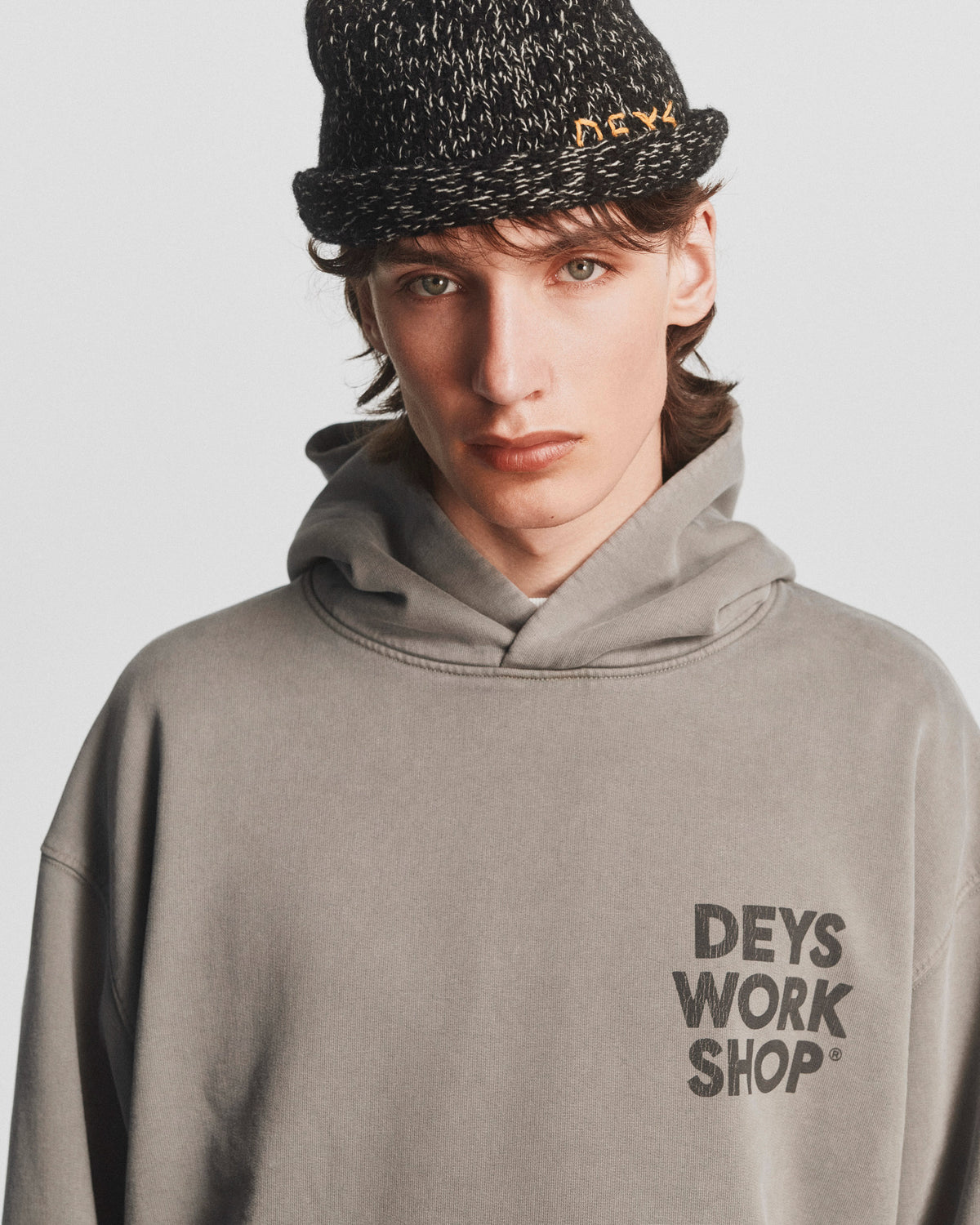 Moreno Hoodie - Washed Grey detail