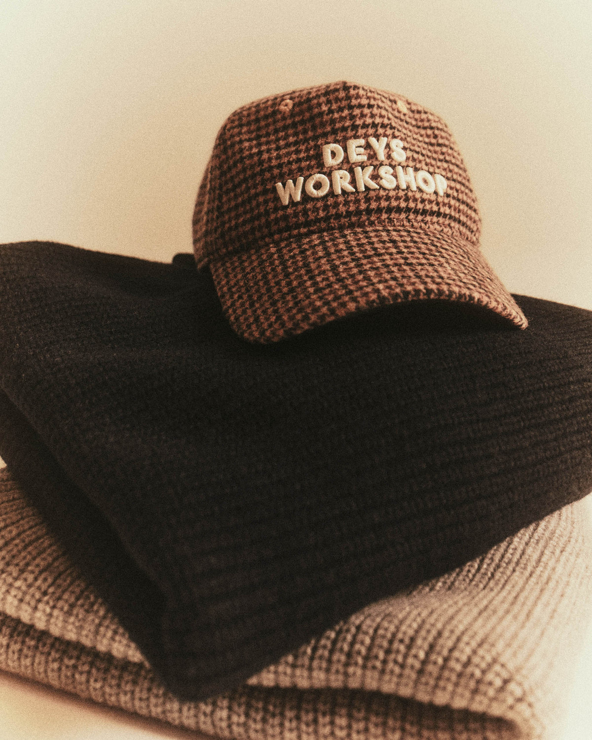 Malloy Dad Cap - Brown Check detail